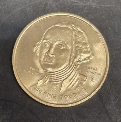 罕见 1776 - 1976 年二百周年乔治·华盛顿 0.500 精金硬币 2.4 克 — 第 1/2 张图片