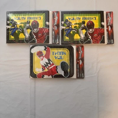 Vintage Power Rangers Birthday Party Invitations (16) And Thank You Cards (8) - Image 1 of 4