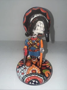 Day of the Dead 9” Talavera Pancho Villa Figurine – Mexican Folk Art Ceramic - Picture 1 of 6