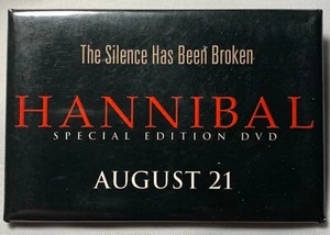Pin HANNIBAL 2001 PROMOCIÓN Pinback Insignia Botón LECTOR Anthony Hopkins Gary Oldman - Imagen 1 de 2