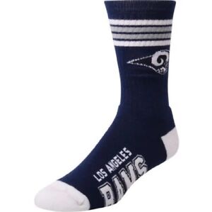 Los Angeles Rams Crew Socks Large Size 110 to 13 4 Stripe