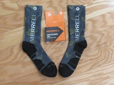 Merrell Repreve Printed Performance Crew Socks Unisex S/M ~~2 PAIRS~~ - Image 1 of 4