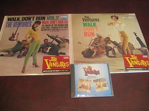 THE VENTURES Walk Don't Run/Walk Don't Run Vol. 2 RARE CD + 180 GRAM COLORED LPS - Picture 1 of 1