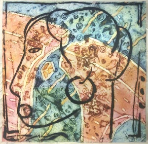 "Her" von Dan Allison, 3 Farbkolographie auf Rives BFK, AP, 31 x 31 Zoll, 2000 - Bild 1 von 5