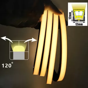 12x12mm Black Silicone LED Channel Diffuser Flexible IP67 LED Neon Light Strip - Picture 1 of 19