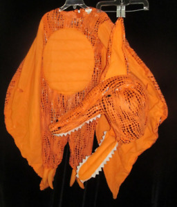EUC Pottery Barn Kids Orange Pterodactyl 2 Piece Halloween Costume Size 3T 3