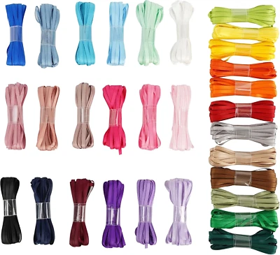 Cinta delgada de 30 colores cinta de 1/8 de pulgada satinada cinta delgada surtido 180 yardas... Foto 1 de 4