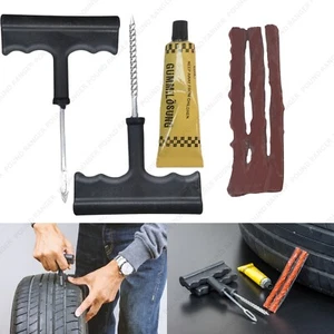Bicycle Bike Motorcycle Puncture Repair Kit Emergency Tubeless Tyre Glue Tool - Picture 1 of 12