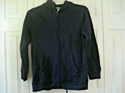 Boys Sweatshirt Hoodie Navy Size 10/12, 14/16 & 18/20 Zipper Front  - Image 1 of 2