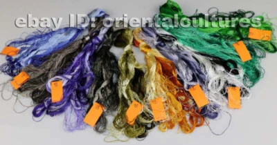 Chinese 100%real natural silk,hand-dyed embroidery floss/thread 73colors/skeins  - Image 1 of 4