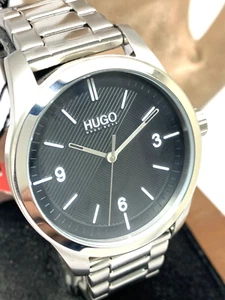Reloj Hombre Hugo Boss 1530016 Cuarzo Esfera Negra Plateado Acero Inoxidable 44mm - Imagen 1 de 12