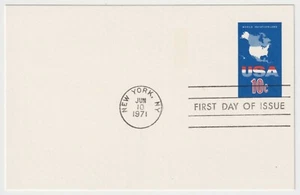 1971 USA FDC Postal Card - World Vacationland - 10 Cent Printed Stamp - NEW YORK - Picture 1 of 1