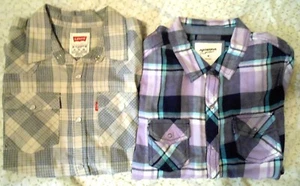 Levis und Arizona Jean Co. Damenhemden - gebraucht wie neu - Medium - Druckknopfleiste vorne - Bild 1 von 4