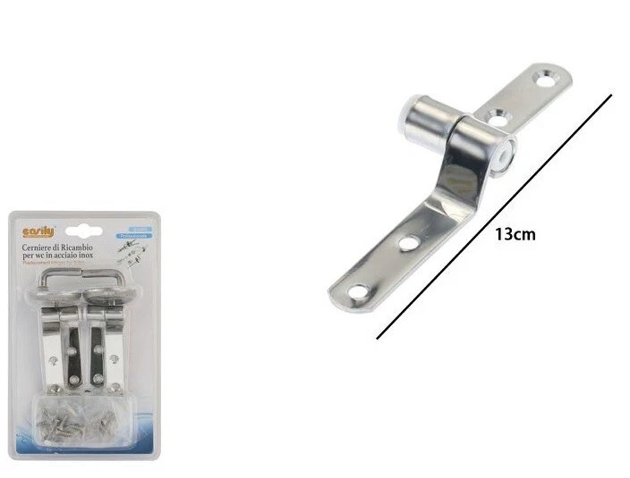 Cerniere Acciaio Supporti Agganci Sedile Coprivaso Tavoletta Wc Copriwater dfh - Immagine 1 di 1