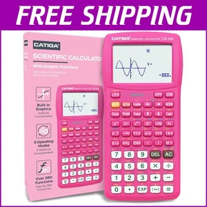 Elegant Pink Scientific Calculator with Graph Functions for Advanced Students - Picture 1 of 9
