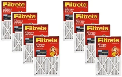 3M 9805-4 14" x 20" x 1" Filtrete Red Micro Allergen  Furnace Filter - 8 Pack - Image 1 of 4