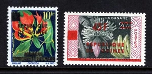 Guinea 168-169, MNH, $6.50 French WA overprinted, 1959. Flowers, Banana. x45321 - Picture 1 of 1