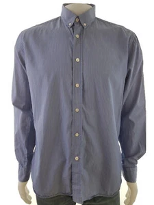 Gant T. M Azul Hombre Camisa Casual Algodón 100% Manga larga Rayas - Imagen 1 de 5