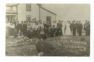 Carrington NORTH DAKOTA RP 1909 DUTCH WEDDING Beer KEG Pigs nr New Rockford FARM - Picture 1 of 3