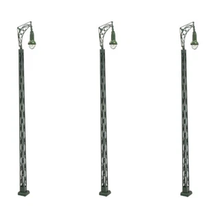 3pcs Model Railway OO HO Scale 1:87 Lights Lattice Mast Lamp Track Warm White - Picture 1 of 6