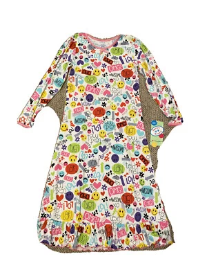 Pijama estampado saras talla 14 nuevo con etiquetas emoji manga larga “¡texto!” camisón estampado Foto 1 de 4