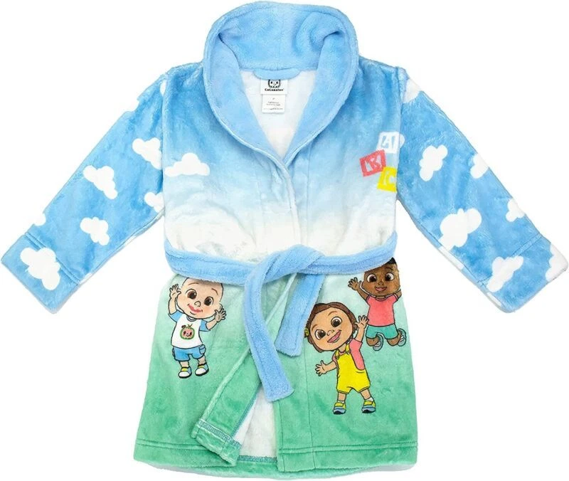 CoComelon Toddler Boys JJ Playtime 3D Plush Robe Size 2T 3T 4T  - Image 1 of 4