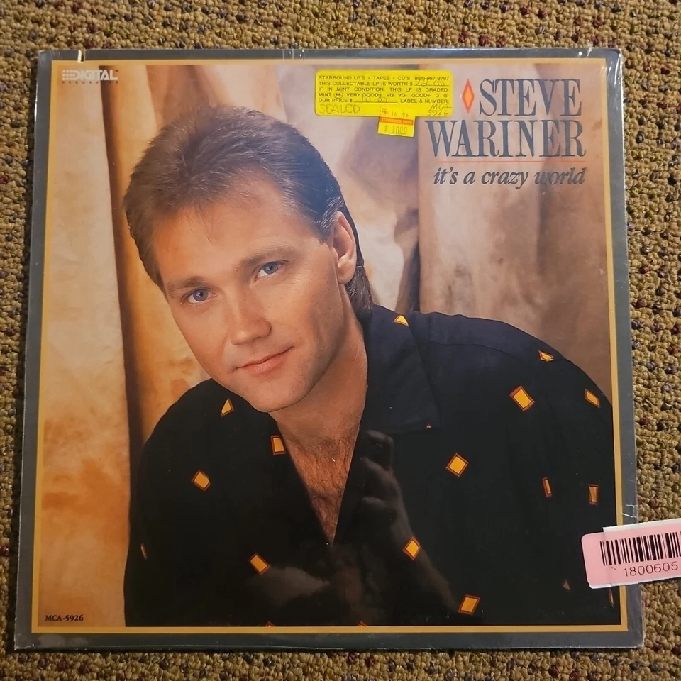 Vintage LP Record Album Steve Wariner It's a Crazy World MCA 5926