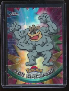 1998 Pokemon TOPPS CHROME SPECTRA CHROME Machamp Holo #68 LP MP Rare Foil Base - Picture 1 of 2