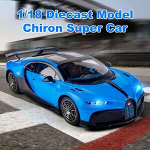 1:18 Bugatti Chiron Super Car Diecast Model Car Toy Collectible Sound&Light Toy