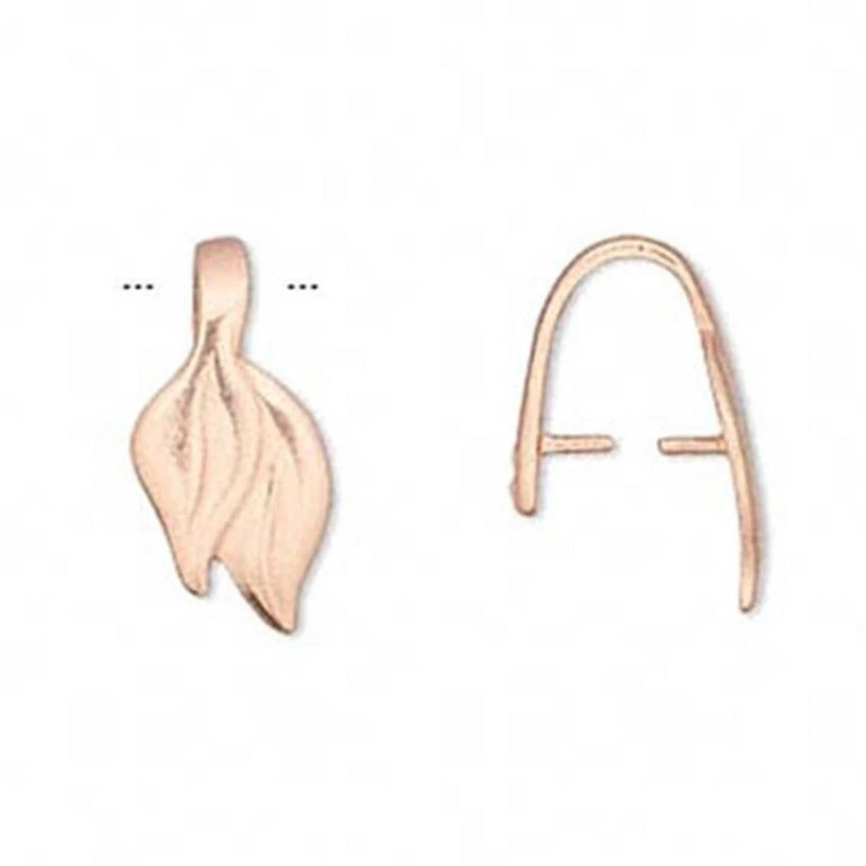 Brillante hoja de latón enchapado en cobre 11 mm elegante pellizco colgante fianza JBB hallazgos Israel Foto 1 de 1