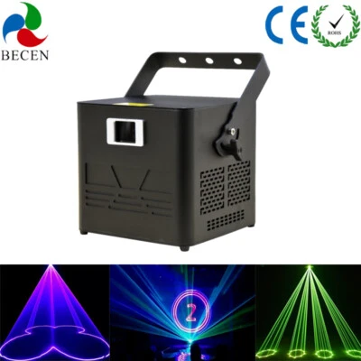4W RGB Full Color ILDA Animation Laser Light DJ Stage lighting 4000mW Show Light - Image 1 of 4
