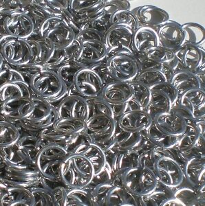 5000 5/16 "16g Jasne aluminiowe PIERŚCIENIE SKOKOWE CIĘCIE PIŁY Chainmail Chainmail Mail