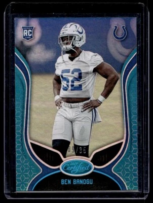 2019 Panini Certified Mirror Teal Ben Banogu Rookie 09/35 Indianapolis Colts - Image 1 of 2