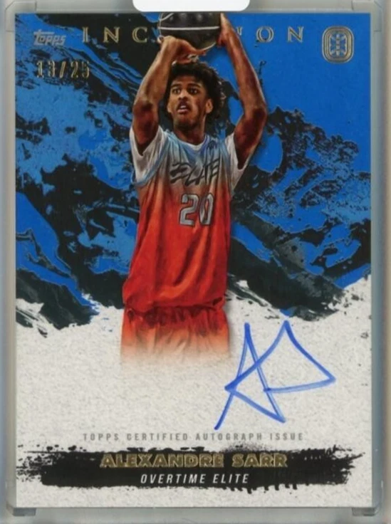 2021-22 Topps Inception Overtime Elite Alexandre Sarr Autographs Blue #IAAS2 /25 - Image 1 of 1