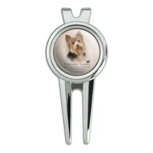 Yorkshire Terrier Yorkie Dog Breed Golf Divot Repair Tool and Ball Marker - Imagen 1 de 5