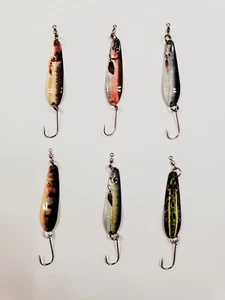 Cucharas de arrastre de trucha UV McOmie's 2 3/8" 12 colores - Imagen 1 de 39
