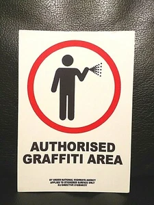 BANKSY Sticker, Authorised Graffiti, POW, 016/BNK/5Y - RARE - Bild 1 von 8