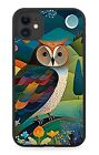 Owl Nature Rubber Phone Case Owls Bird Birds Retro Vintage Birds Of Prey Art CI4