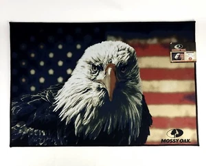 Mossy Oak Rug 24x36" Bald Eagle USA Flag Nonslip Lightweight Washable - Picture 1 of 5