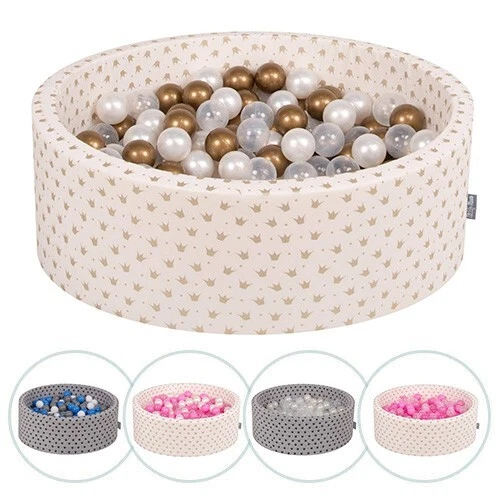 KiddyMoon Neu Kinder Bällebad Weich Kugelbad 90x30mit 200/300 Bällen,Gemustert