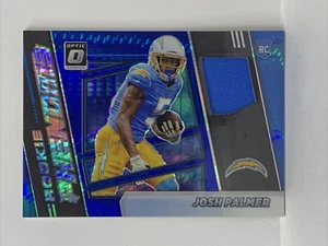 2021 Panini NFL Donruss Optic Josh Palmer Rookie Phenoms Patch Blue Prizm - Picture 1 of 2