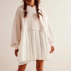 Free People elanor Sweatshirt Dress Tunic Layered Long Sleeve Casual Large - Picture 1 of 9