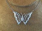 18kt.stamp white gold pendant (Butterfly), with 0.01ct natural Diamond,16"chain.
