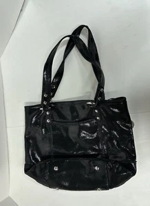 B. B Makowsky schwarze Lederhandtasche Umhängetasche Handtasche A212546 4,75 Bx13,5 Lx14 H - Bild 1 von 7