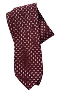 Giorgio Armani 100% Silk Italian Men's Tie Diamonds on Burgundy 57x2. 3/4 - Picture 1 of 5