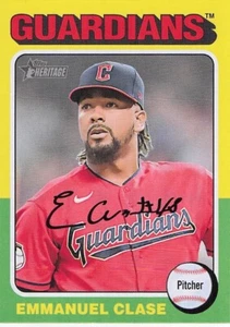 2024 Topps Heritage #129 - Emmanuel Clase - Cleveland Guardians - Picture 1 of 2