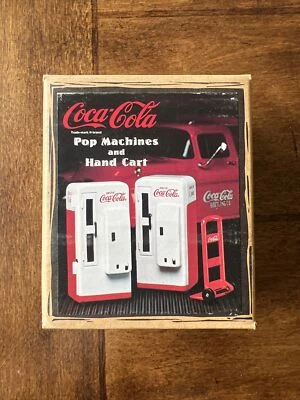 Rare ERTL Coca Cola Coke Diecast Miniature Pop Machines & Hand Cart - Image 1 of 4