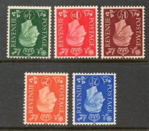 1937 GVI Dark Colours ½d - 2½d INVERTED WATERMARK Set um  MNH SG 462wi - 466wi 4 - Picture 1 of 1