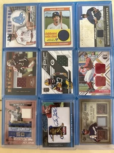 Lot of 12 Relic Jersey Patch Cards – MLB + NFL – RC & Numbered - Picture 1 of 4