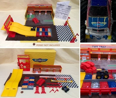 100% COMPLETE MICRO MACHINES LOGO MONSTER TRUCK & RACING ARENA TUFF TRAX PLAYSET - Image 1 of 4